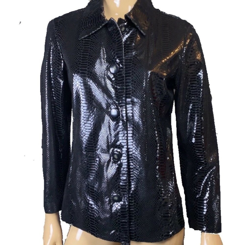 Chico Black Leather Jacket Size L